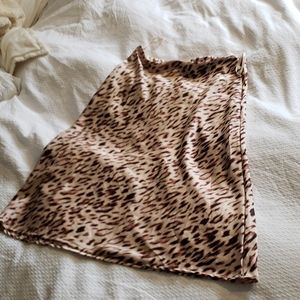 Midi animal print skirt